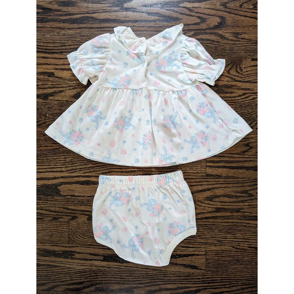 New!! Nwt Vintage Girls Dress & Bloomers Carter's Size 6-9 Mo Made In USA OUTFIT